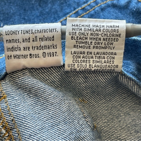 Vintage Looney Tunes High Rise Flared Girl Jeans Size 10 Tweedy Bird - Picture 13 of 16